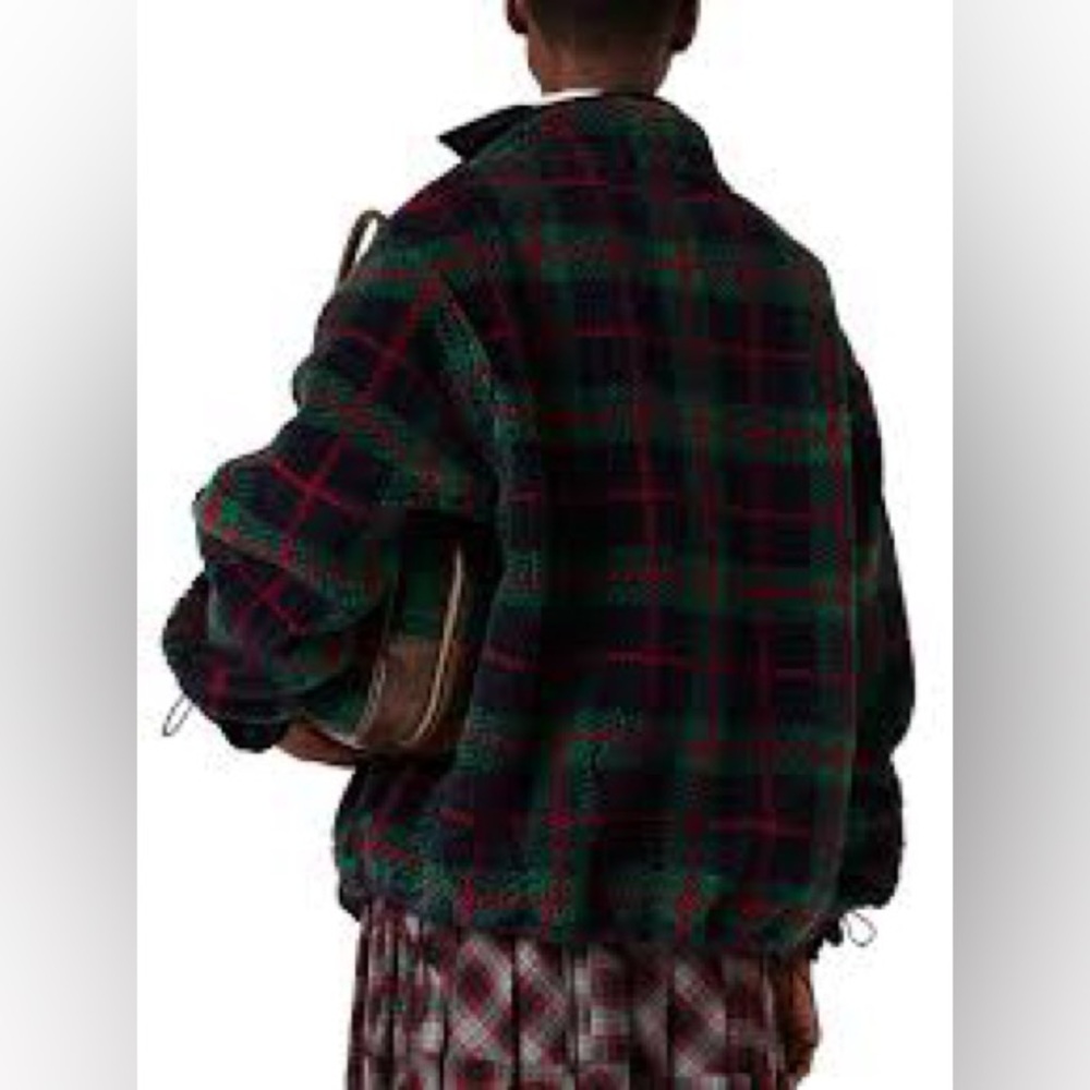 Miu Miu Checked Teddy Zip Up Fleece Jacket Coat Sweater~aso Rhianna~S,Small,36 - Picture 4 of 13